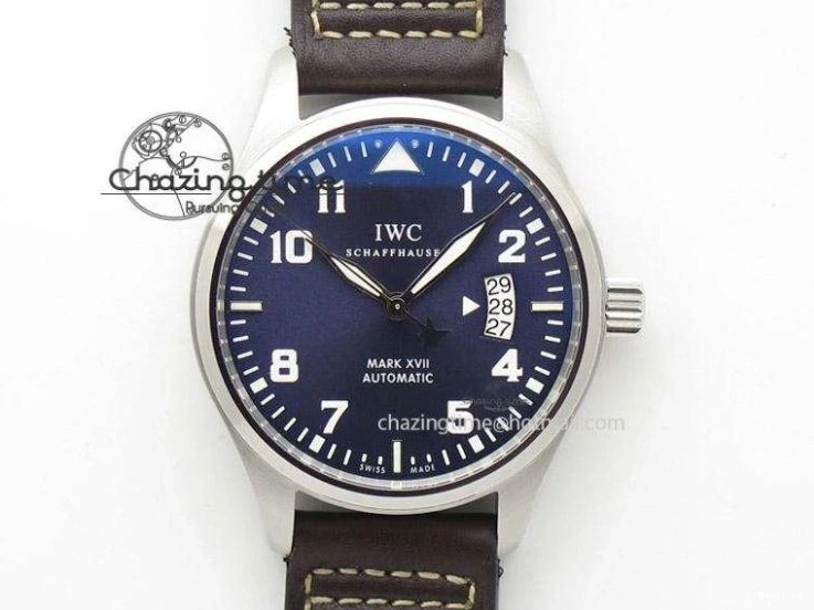 MIROTIME 0601 Pilot Chrono SS IW387808 CF3 ZF 1:1 Best Edition On Brown Leather Strap A Soft 7328